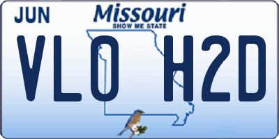MO license plate VL0H2D