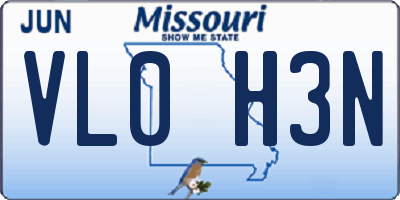MO license plate VL0H3N