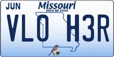 MO license plate VL0H3R