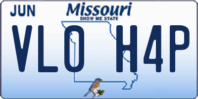 MO license plate VL0H4P
