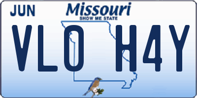 MO license plate VL0H4Y