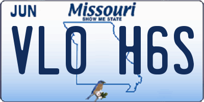 MO license plate VL0H6S