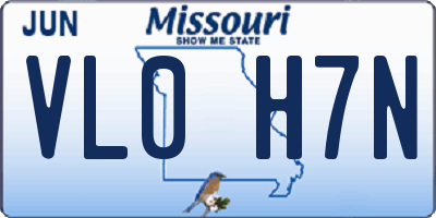 MO license plate VL0H7N
