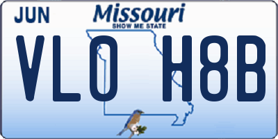 MO license plate VL0H8B