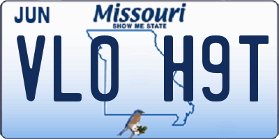 MO license plate VL0H9T