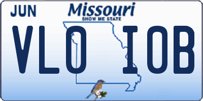 MO license plate VL0I0B