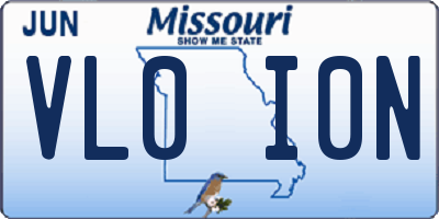 MO license plate VL0I0N
