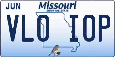 MO license plate VL0I0P