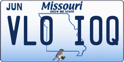 MO license plate VL0I0Q