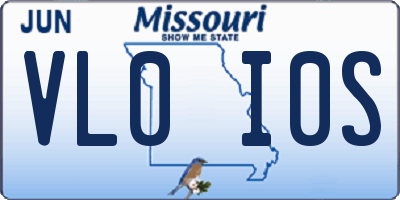 MO license plate VL0I0S