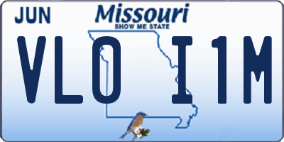 MO license plate VL0I1M