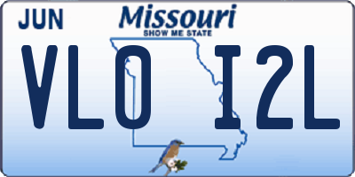 MO license plate VL0I2L