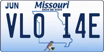 MO license plate VL0I4E