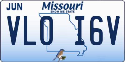 MO license plate VL0I6V