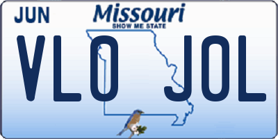 MO license plate VL0J0L