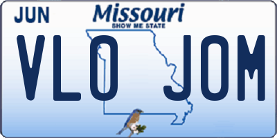 MO license plate VL0J0M