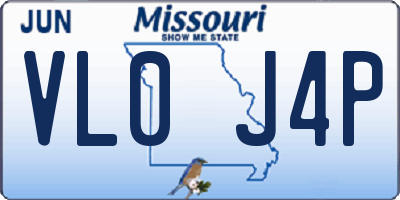 MO license plate VL0J4P