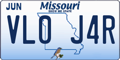 MO license plate VL0J4R