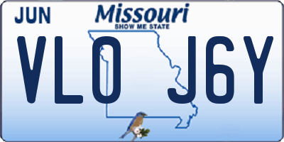 MO license plate VL0J6Y