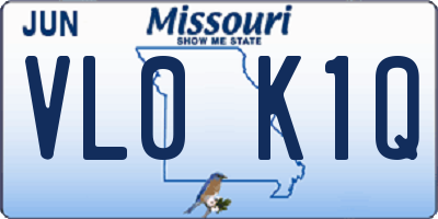 MO license plate VL0K1Q
