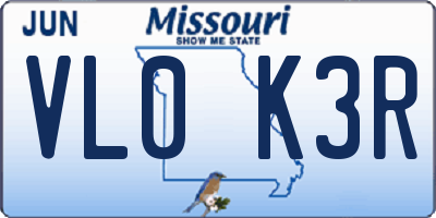 MO license plate VL0K3R