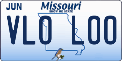 MO license plate VL0L0O