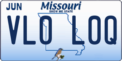 MO license plate VL0L0Q