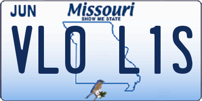 MO license plate VL0L1S