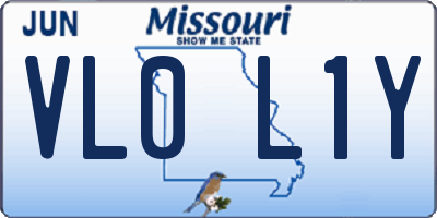 MO license plate VL0L1Y