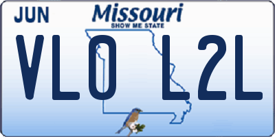 MO license plate VL0L2L