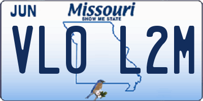 MO license plate VL0L2M