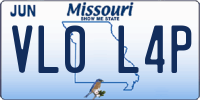 MO license plate VL0L4P