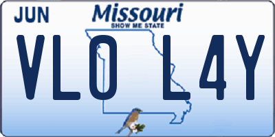 MO license plate VL0L4Y
