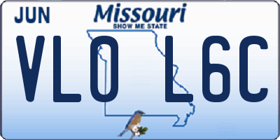 MO license plate VL0L6C