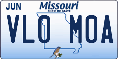 MO license plate VL0M0A