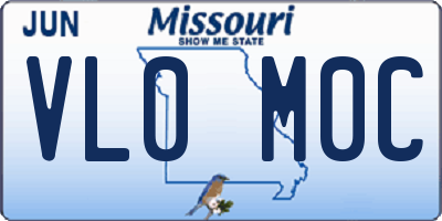 MO license plate VL0M0C