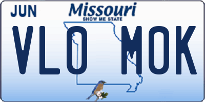 MO license plate VL0M0K