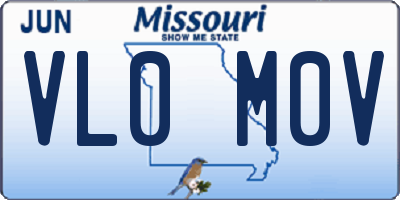 MO license plate VL0M0V