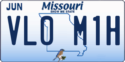 MO license plate VL0M1H