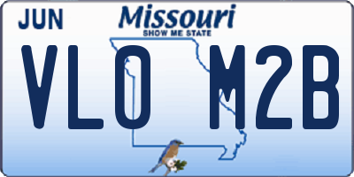 MO license plate VL0M2B