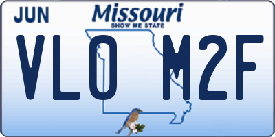 MO license plate VL0M2F