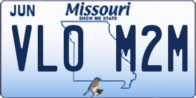 MO license plate VL0M2M