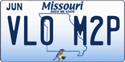 MO license plate VL0M2P
