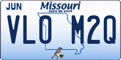 MO license plate VL0M2Q