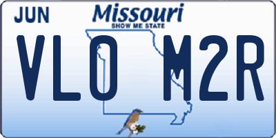 MO license plate VL0M2R