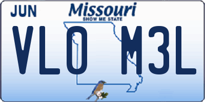 MO license plate VL0M3L