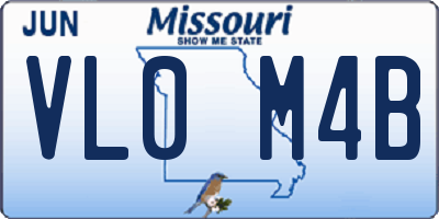 MO license plate VL0M4B