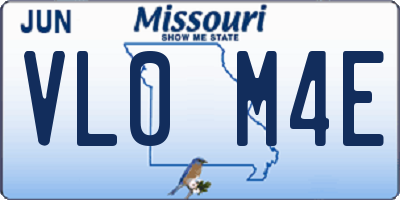 MO license plate VL0M4E