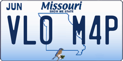 MO license plate VL0M4P