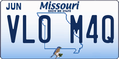 MO license plate VL0M4Q